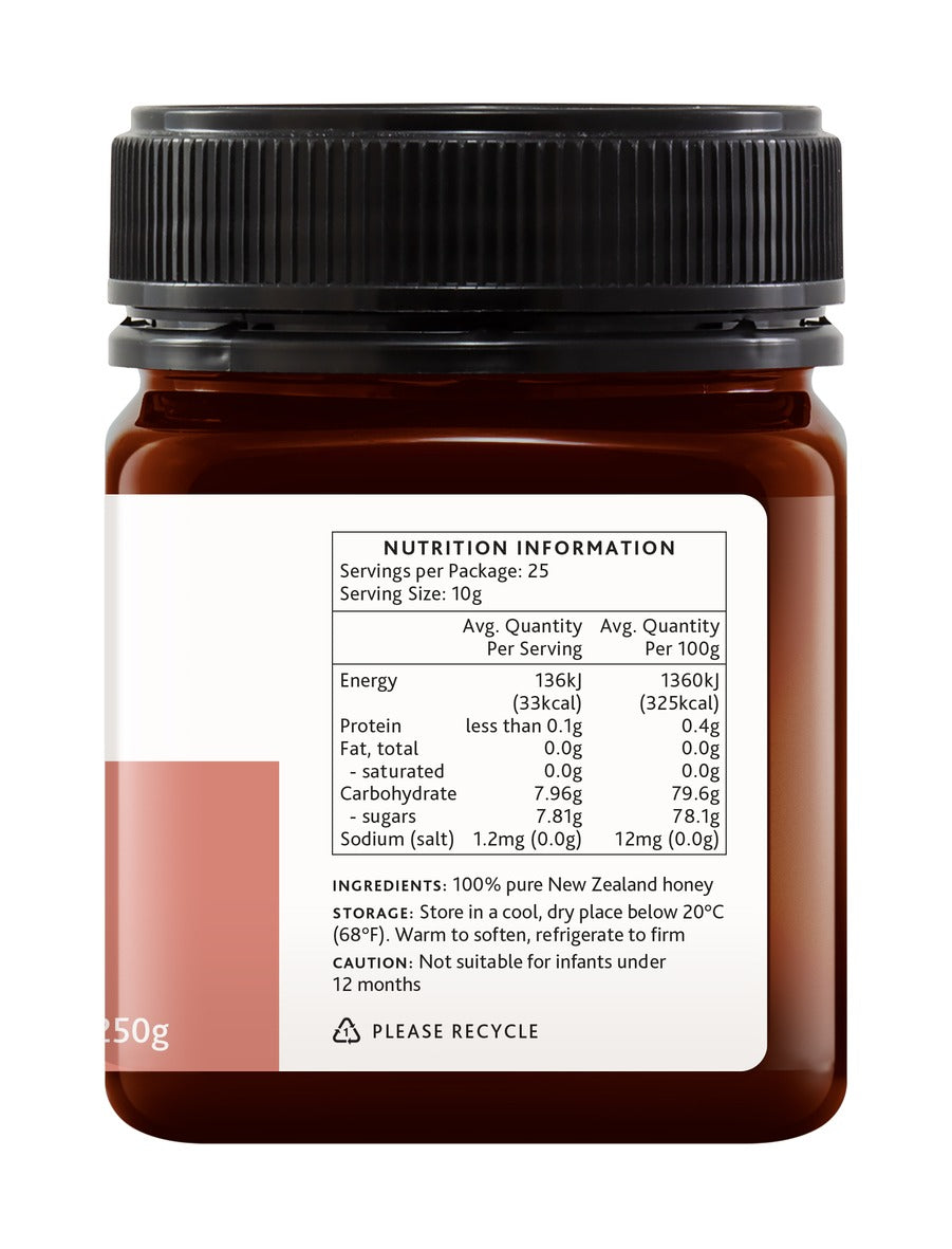 MGO 50+ Multifloral Mānuka honey 250g